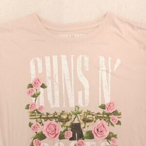 Guns N Roses Casual Graphic Sleeveless Tank Top Shirt Womens Size L Pink